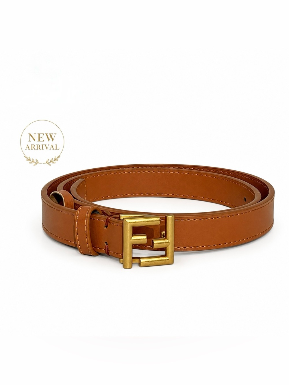 🤎 Women’s logo Leather Belt – Brown 🤎